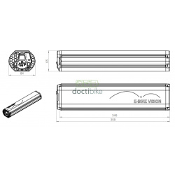 Kompatibler Akku Bosch PowerTube 511 Wh Horizontal - 10053