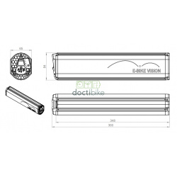 Kompatibler Akku Bosch PowerTube 511 Wh Intube Vertical - 10054