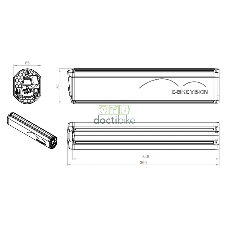 Kompatibler Akku Bosch PowerTube 511 Wh Intube Vertical - 10054