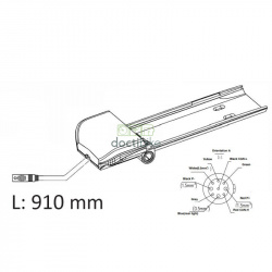 Schéma Glissière pour batterie Phylion SR11 avec câble