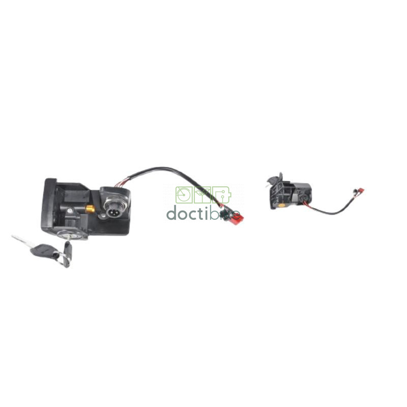 Support haut batterie semi intégrée avec verrou, clés et câble de connection noir pour SUNN RAGE S2