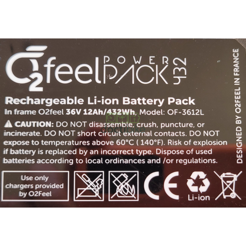 Batteria O2Feel Ipowerpack 3PIN 432Wh