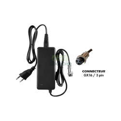 Chargeur trottinette 36V / 42V - 2A avec connecteur XLR