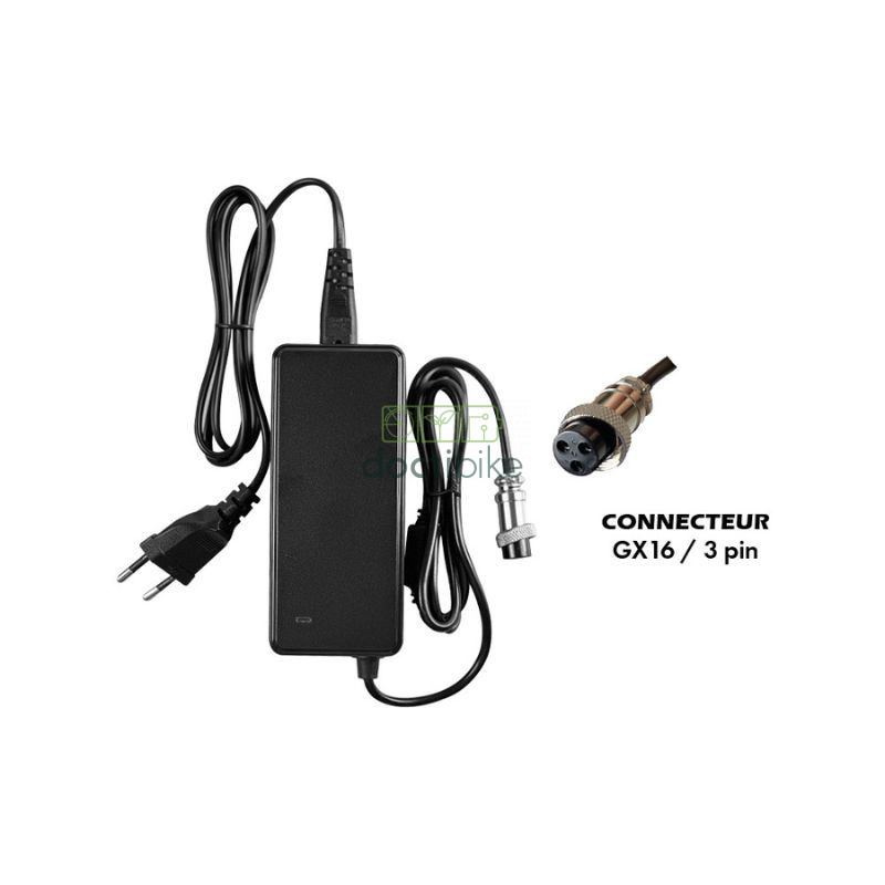 Chargeur trottinette 36V / 42V - 2A avec connecteur XLR