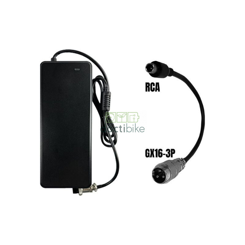 Cargador de scooter 48V / 54,6V - 2A con conector RCA