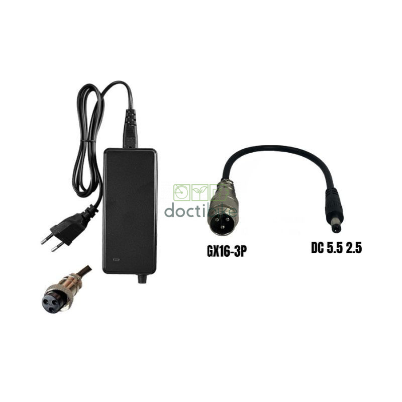 Chargeur trottinette Wispeed 36V / 42V - 2A avec connecteur DC 5.5*2.5