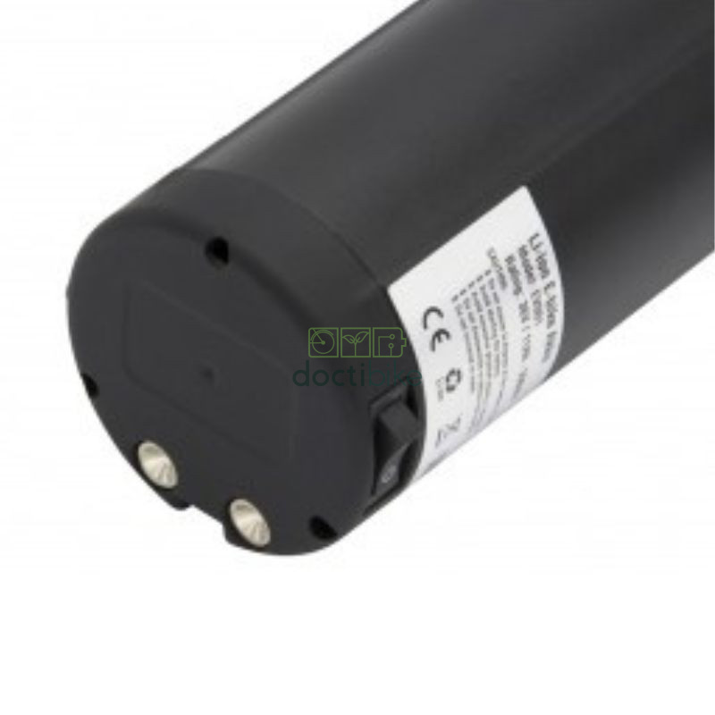 Batterie vélo bouteille/bourde – version longue noire – 36V 11Ah