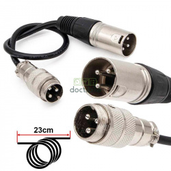 GX16 naar XLR-adapter - 23 cm