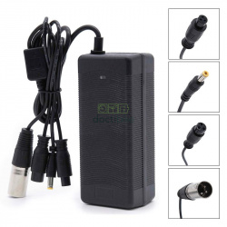 Scooter charger 52V 2A multi-connectors GX12 / GX16 / DC 5.5x2.1mm / XLR