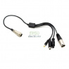 Adaptateur GX16 vers DC 5.5x2.1mm / DC 8mm / XLR / GX12 - 51.4cm