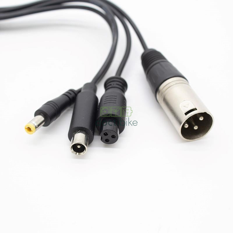 Adaptateur GX16 vers DC 5.5x2.1mm / DC 8mm / XLR / GX12 - 51.4cm
