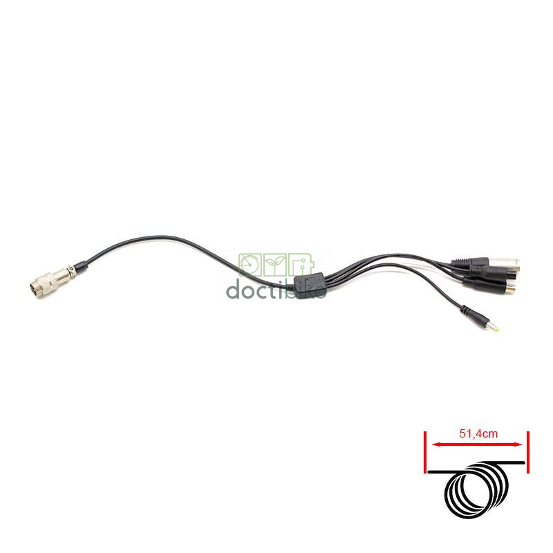 Adapter GX16 auf DC 5.5x2.1mm / DC 8mm / XLR / GX12 - 51.4cm
