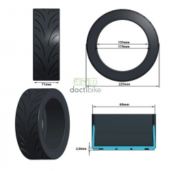 Tubeless 9.5x2.5-6.1 electric scooter tire