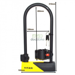 TITAN 320" U anti-theft lock 12x108x258 with bracket