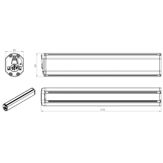 Batterie Compatible Bosch PowerPack 461Wh Intube Verticale