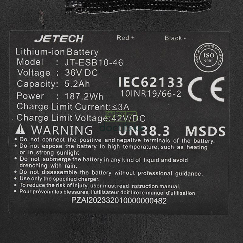 Batterie trottinette 36V 5.2Ah pour Urbanglide 85 City