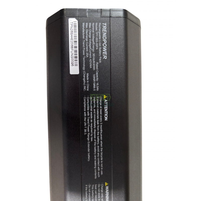 Batterie Yamaha Simplo Intube 630Wh (36V 17Ah) - TPY-003-35PA - Vue étiquette