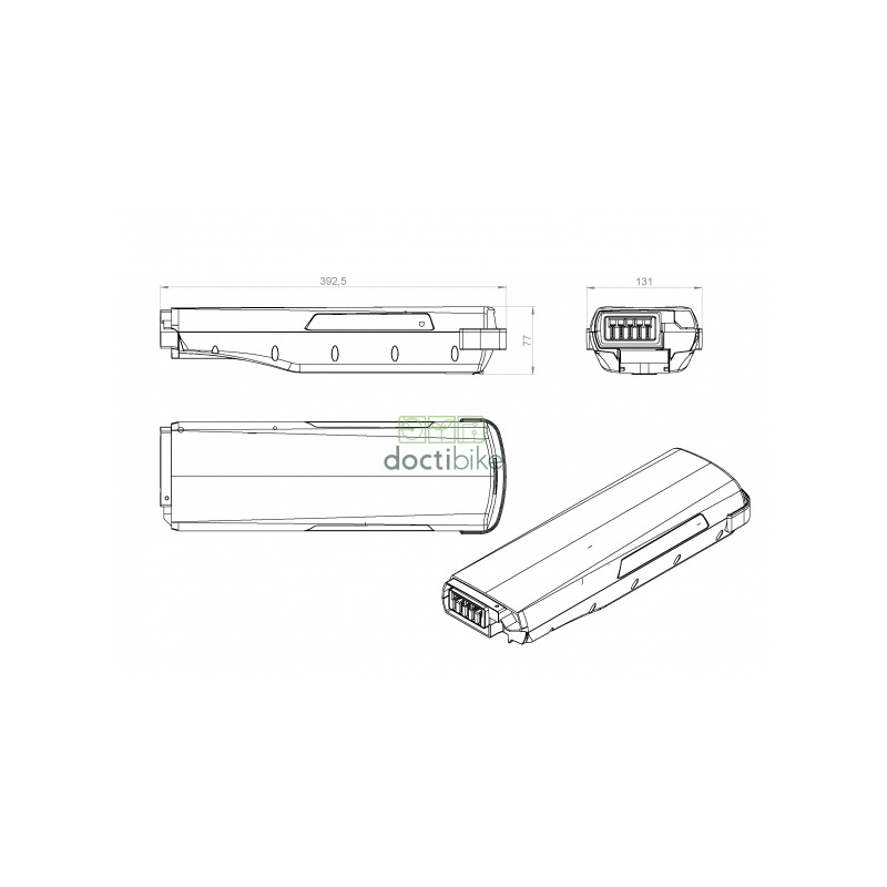 Portabaterías compatible con BOSCH PowerPack 624Wh