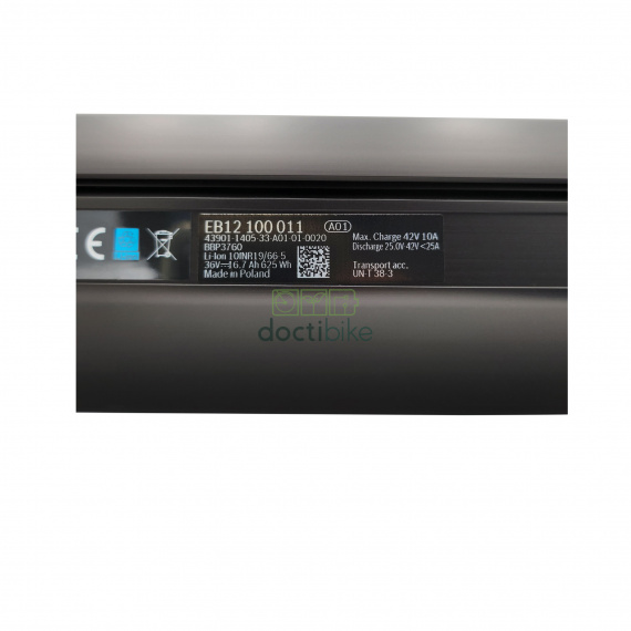 Batería PowerTube de Bosch, 625 Wh, horizontal - Smart System - BBP3760