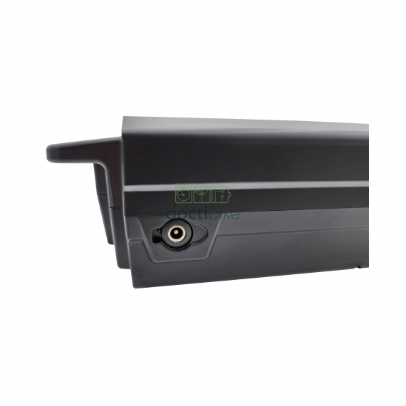 Batterie vélo Giant Energypak 36V 13Ah - Porte-bagages - face connecteur de charge - vue partielle de la batterie
