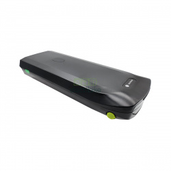 Batterie vélo Toplife porte bagage 36V 13Ah - face latérale droite avec face arrière partielle