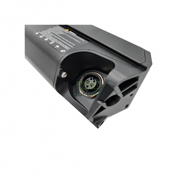 Batterie DORADO ID-PRO 36V 14Ah 440mm compatible vue trois quart côté droit  avec vue connecteur de décharge