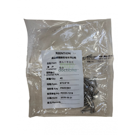 Lot de 40 vis ST 2.6 × 16...