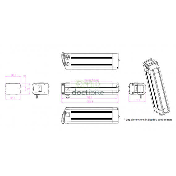 Batteria per bicicletta compatibile Silverfish XH370-12J - 36V 10Ah