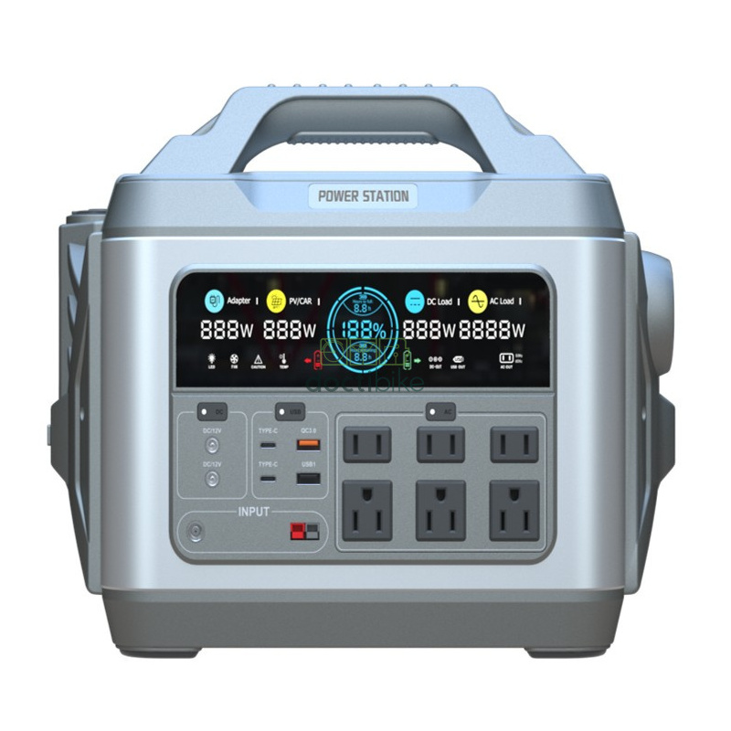 Station d’Énergie Portable M1200L-S LiFePO4 – 1008Wh – 1200W (2400W crête) – 14 kg