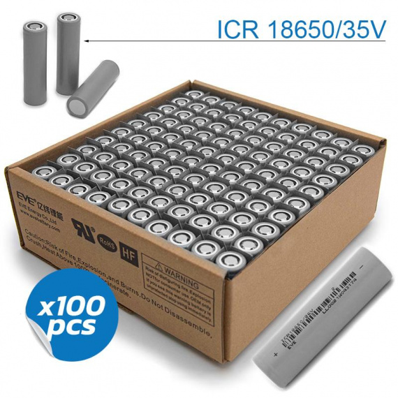 18650 Zelle 3,5A/h 3C [EVE] - 100 Stk