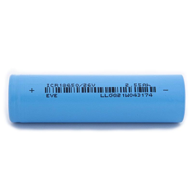 Cellule 18650 2,55A/h 3C [EVE] - 100 unités