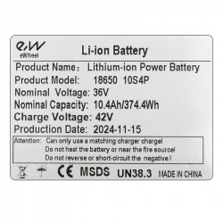 36v externe batterij 10,4 à/u [Ewheel]