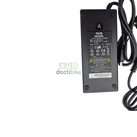 Étiquette technique Chargeur Joycube 36V 1,8A Mâle 5 Broches Trapèze