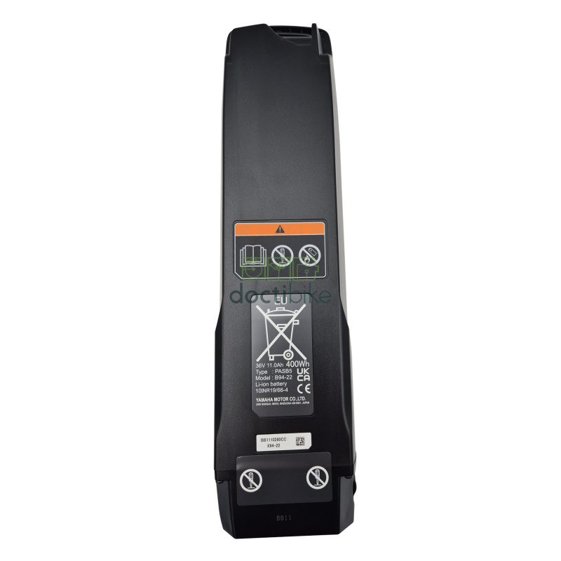 Étiquette technique Batterie vélo Yamaha 36V 11Ah et 13.8Ah Noir 2017