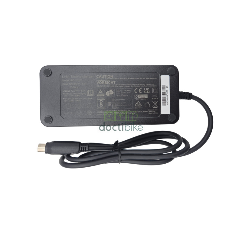Caricabatterie PHYLION 36 V 2 A, maschio a 3 pin - Nuova generazione