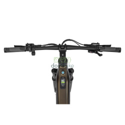 Vélo électrique Ecobike SX 300 Vert - Vue guidon avec display, freins et câbles