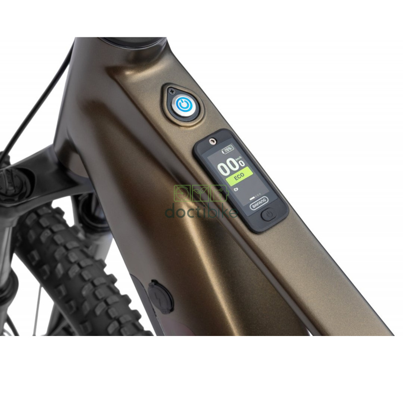 Vélo électrique Ecobike SX 300 Vert - Vue display et bouton d'allumage