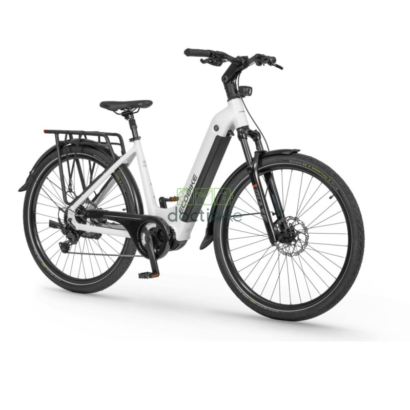 Vélo électrique Ecobike LX 300 Blanc 17" et 19" - Vue d'ensemble