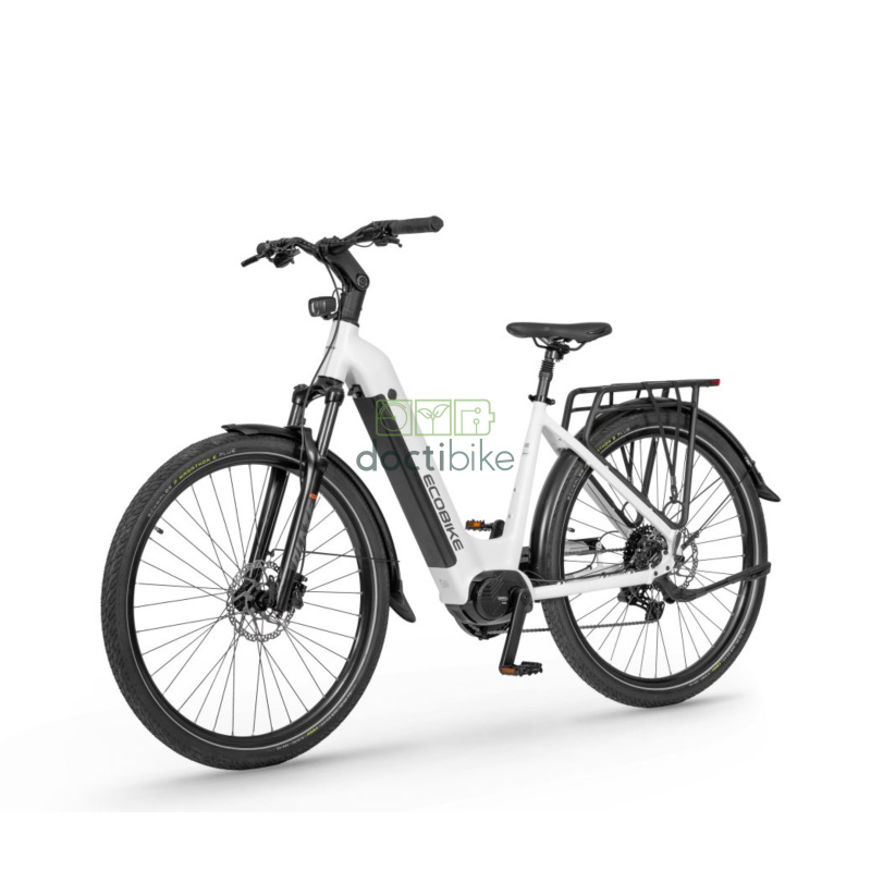 Vélo électrique Ecobike LX 300 Blanc 17" et 19" - vue latérale gauche