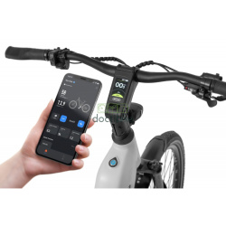 Vélo électrique Ecobike LX 300 Blanc 17" et 19" - Guidon avec freins, câbles et application mobile