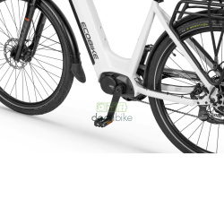 Vélo électrique Ecobike LX 300 Blanc 17" et 19" - vue partielle avec 2 roues