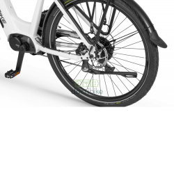Vélo électrique Ecobike LX 300 Blanc 17" et 19" - vue partielle roue arrière