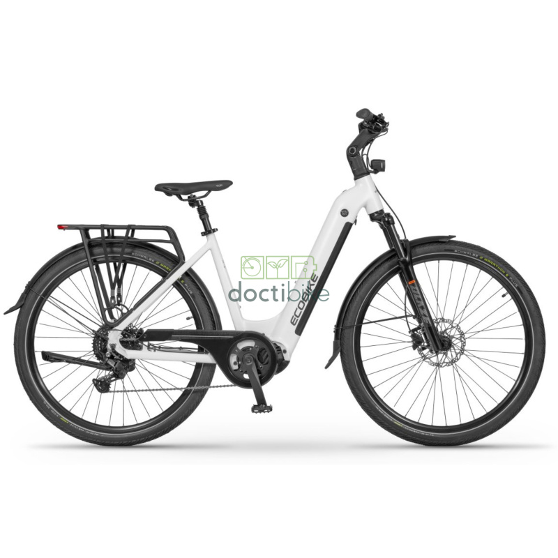 Vélo électrique Ecobike LX 300 Blanc 17" et 19" - vue latérale droite