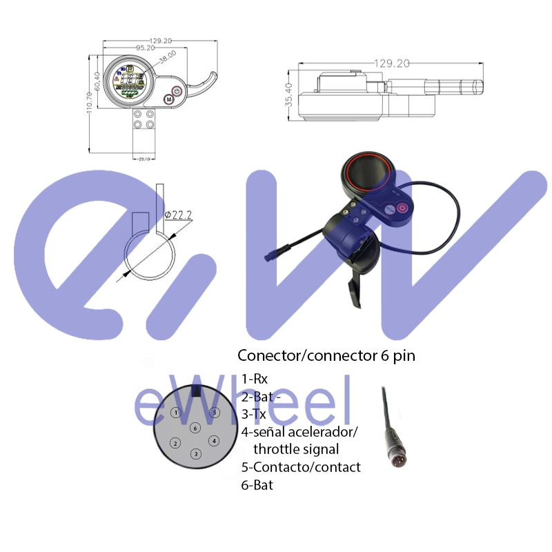 QS-S4 6 PIN display with a thumble Accelerator