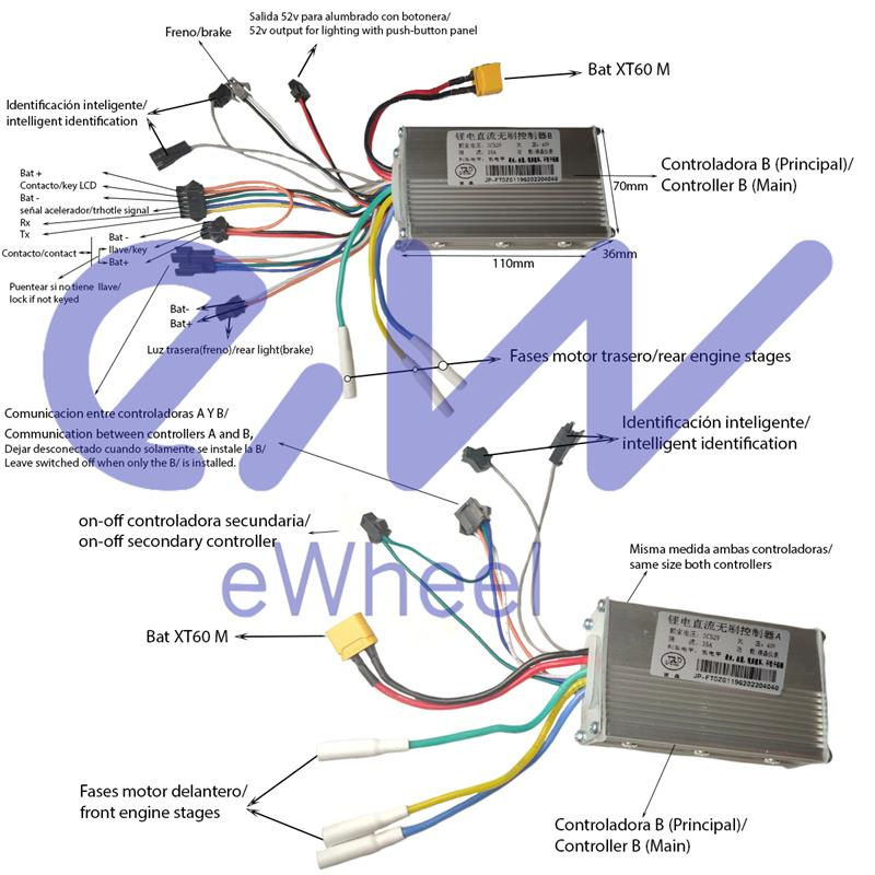 52V 35A 1500W-A LCD JP-regelaar