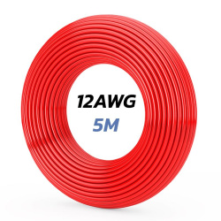 Câble rouge 12 AWG - 5M