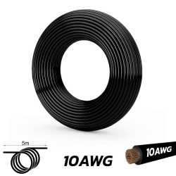 Cable negro 10 AWG - 5M