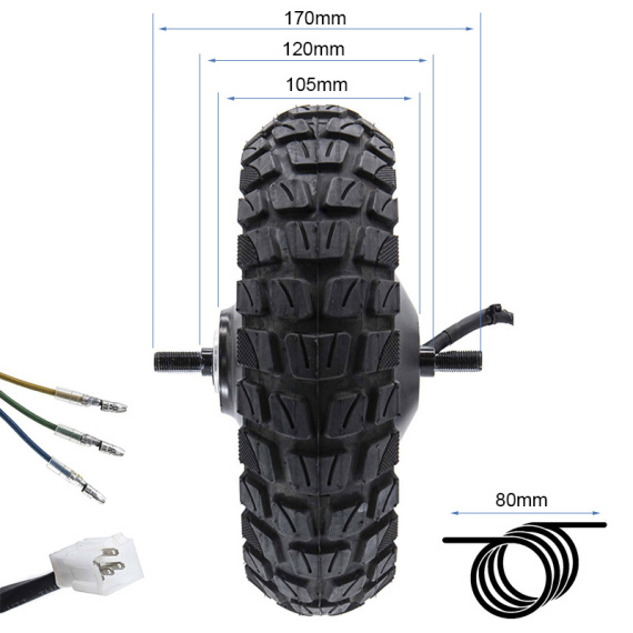 Moteur 48V 800W 6,5/B50 pour Smartgyro Speedway/Rockway (arrière)