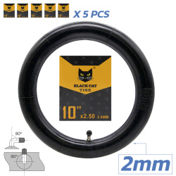 Premium Schlauch 2.0mm Dicke 10x2,5 Ventil 90x90º Black cat