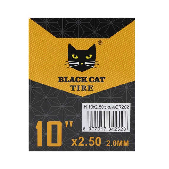 Premium tube 2.0mm thickness 10x2.5 valve 90x90º Black cat